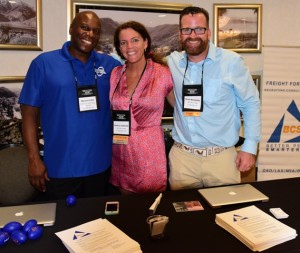 Melissa and Brian at our Booth with Maurice Callis, of Enterprise Technology
